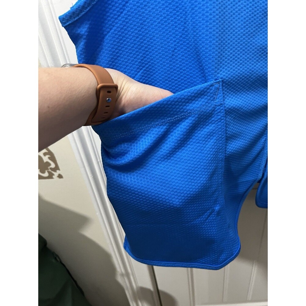 Walmart Employee Vest Men’s Medium 38/40 Blue Zip Up Embroidered Logo Pockets - Picture 3 of 14